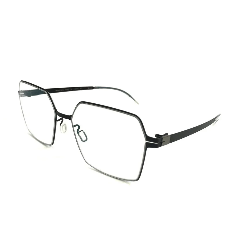 lool Eyewear Eyeglasses Frames HEXIA BK Black Geometric Hexagonal 53-16-137